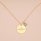 Round Plate Name Necklace